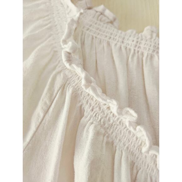 The Webster Miami Target White and Peach Embroidered Peasant Top XL - Picture 3 of 9